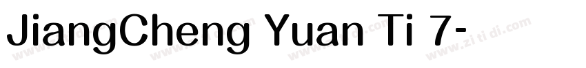 JiangCheng Yuan Ti 7字体转换